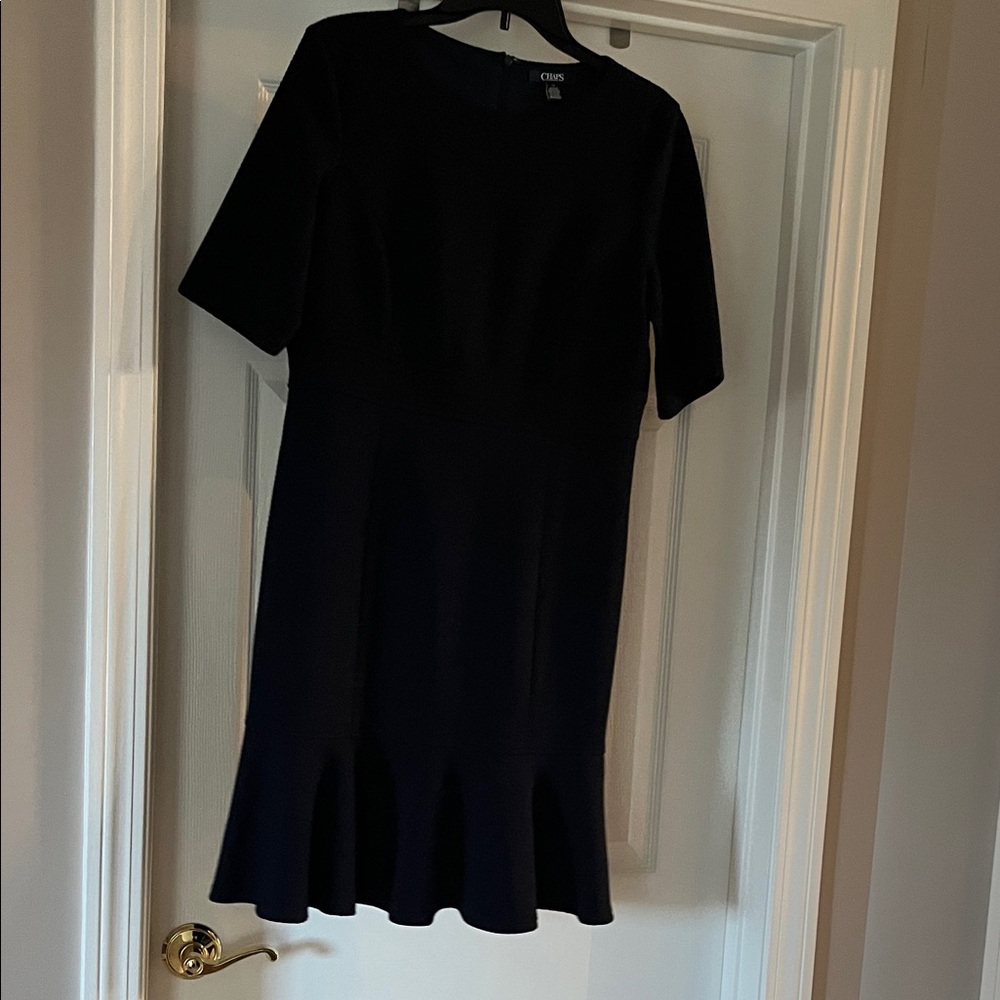 Chaps  Navy Midi Dress size 12 fun bottom